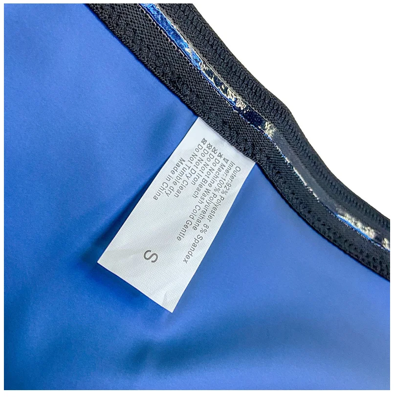 A newly produced yoga pants with quick drying and slimming function and a sweat inducing all blue film coating in 2024