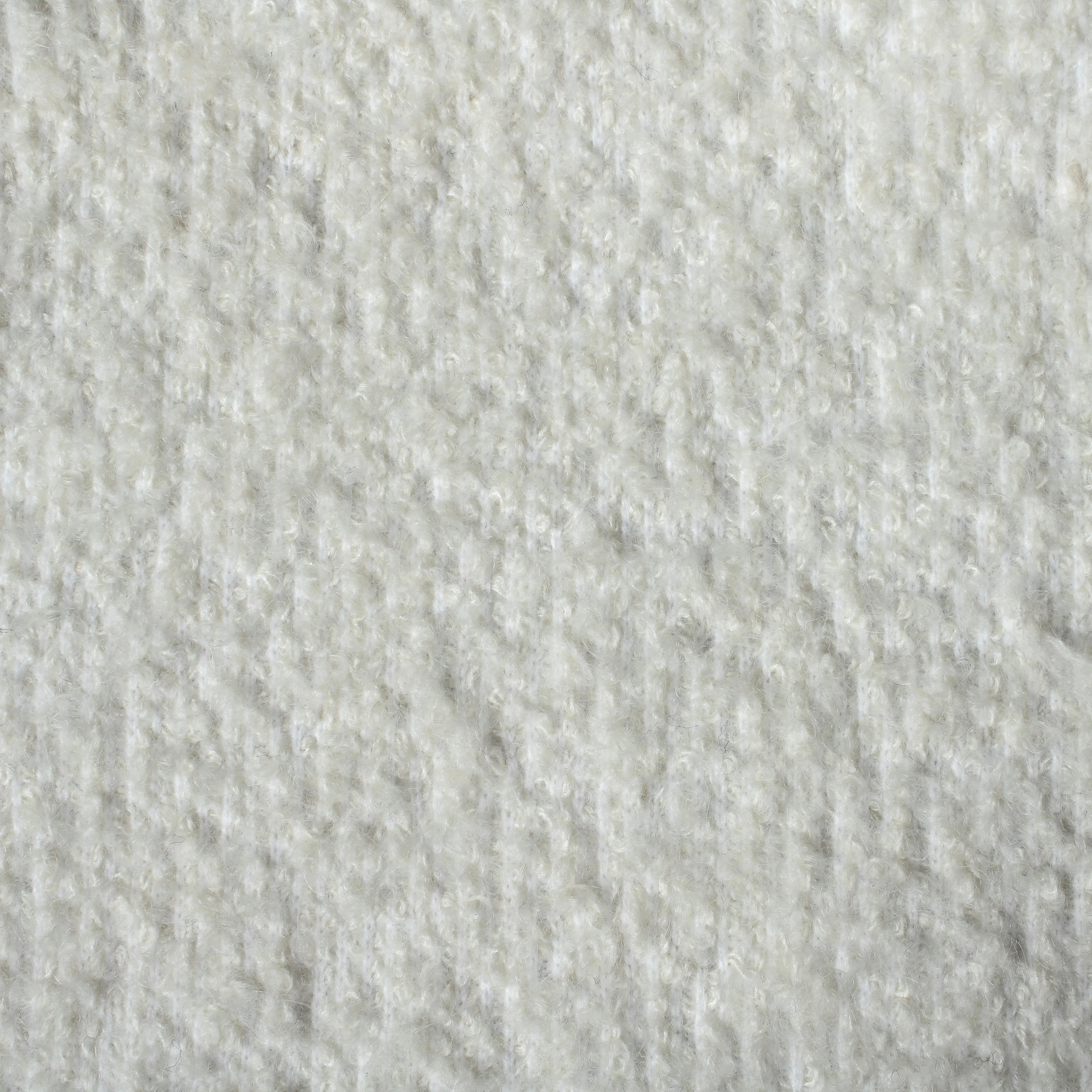 Wholesale Factory Stretch Soft Warmful Pure White Mohair Wool Loop Fancy Yarn Jacquard Alpaca Tweed Clothing Furniture Fabric