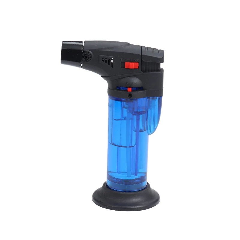 VIN0113 Popular Custom Logos Gas Windproof Lighter 118mm Plastic Refillable Spray Gun Gas Lighter