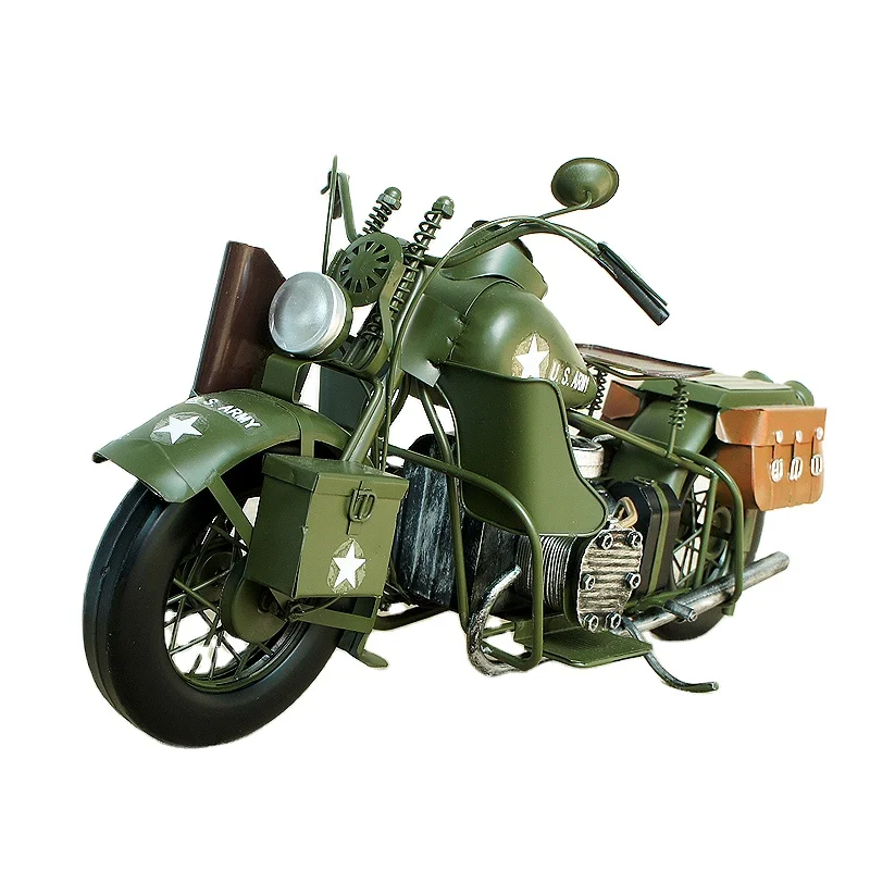 Литые игрушечные автомобили Harley модель мотоцикла антикварная классическая ручная работа для украшения дома