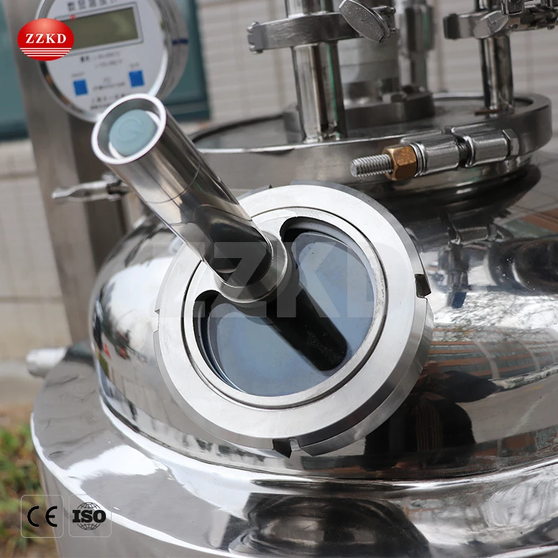 CE Customizable 50l 100l 200l Hemp Oil Purification Fully Jacketed Reactor Stainless Steel for Decarboxylation Reaction
