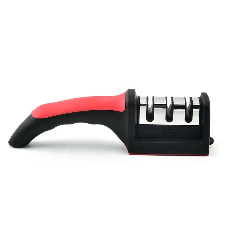 Knife Ceramic Rod Sharpener Original Premium Polish Blades Kitchen Tools Multipurpose 3 Stands Easily Knife Sharpens