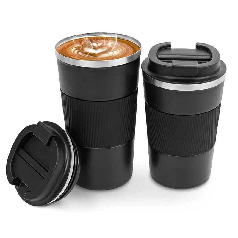 Wholesale Eco Friendly Reusable Spill Proof Coffee Travel 12 Oz Coffee Mug Cup Stainless Steel Tumbler Cups In Bulk