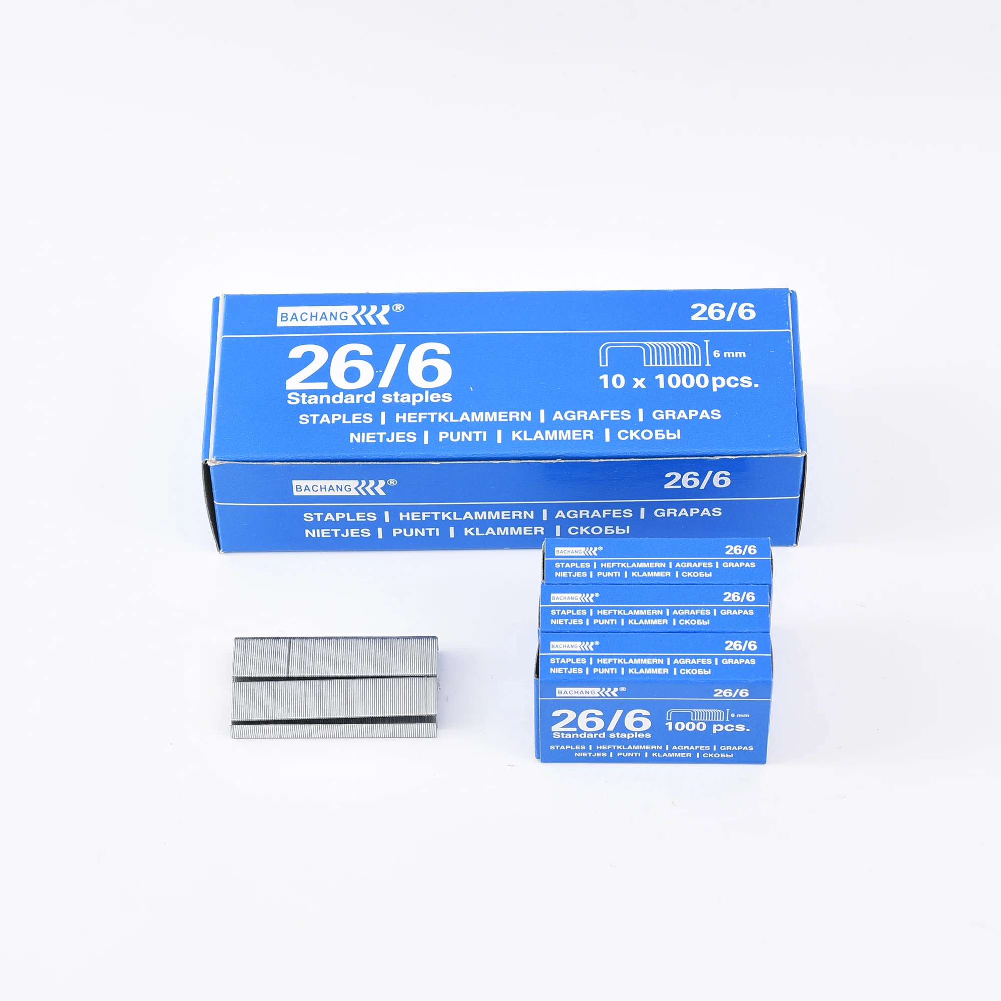 Wholesale Customized 26/6 Blue Staple Box Staples to Students Office School Stationery Staple