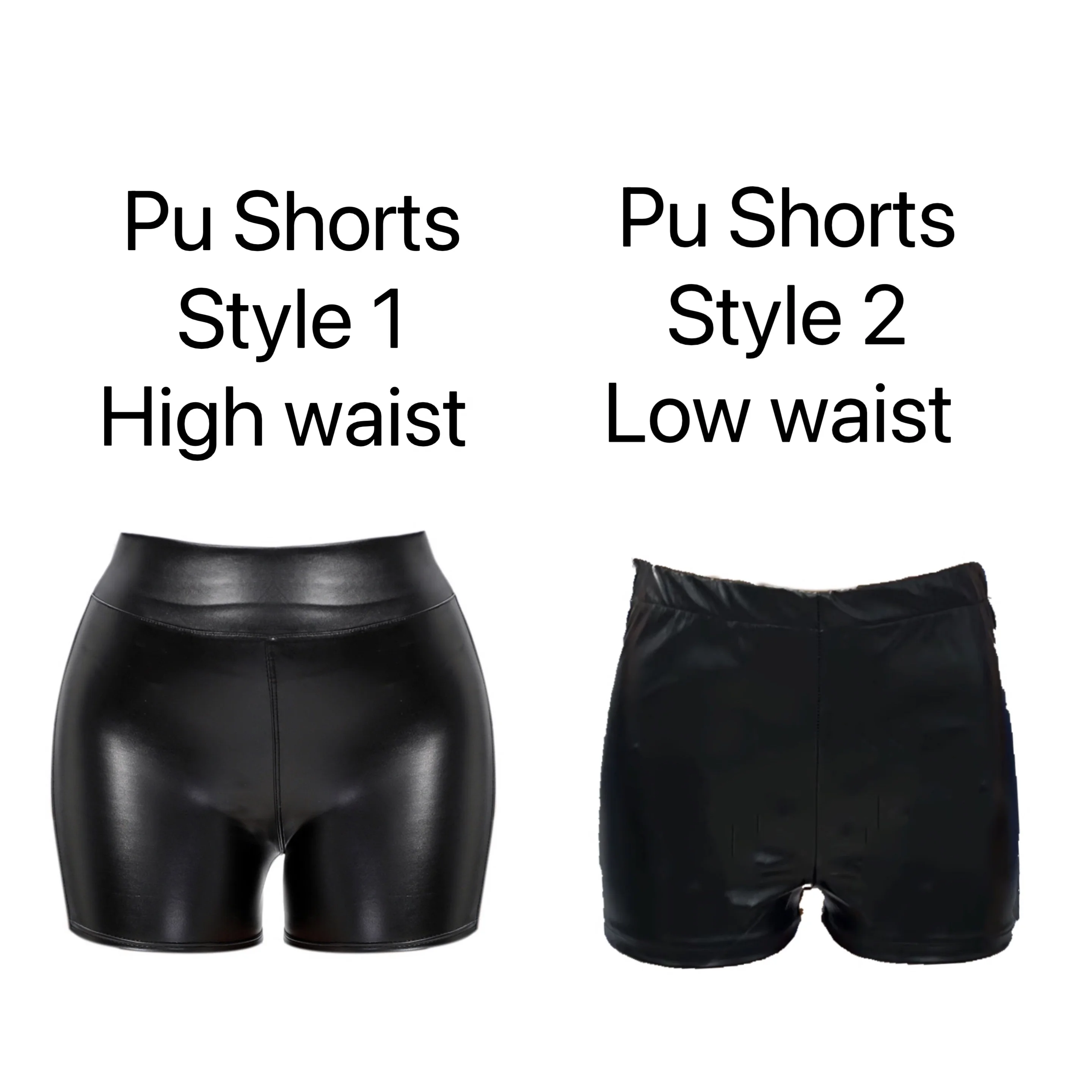 Peeqi Hot Trendy Punk Style Cotton T-shirt and Pu waistband waist belt and Pu Shorts Cool Party Club Wear 3 piece set Women