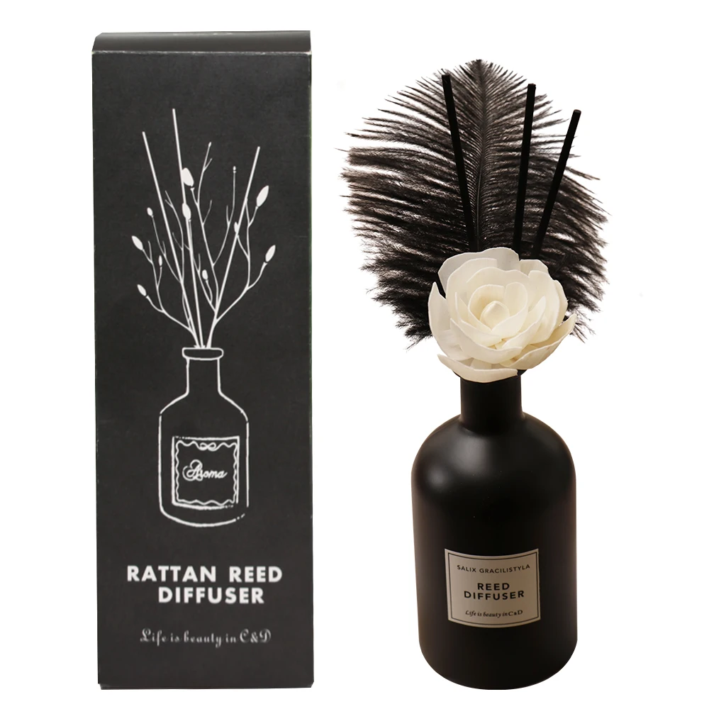 C&D 50ml latest Home  perfume liquid fragrance air freshener home flower reed diffusers sticks  with black box