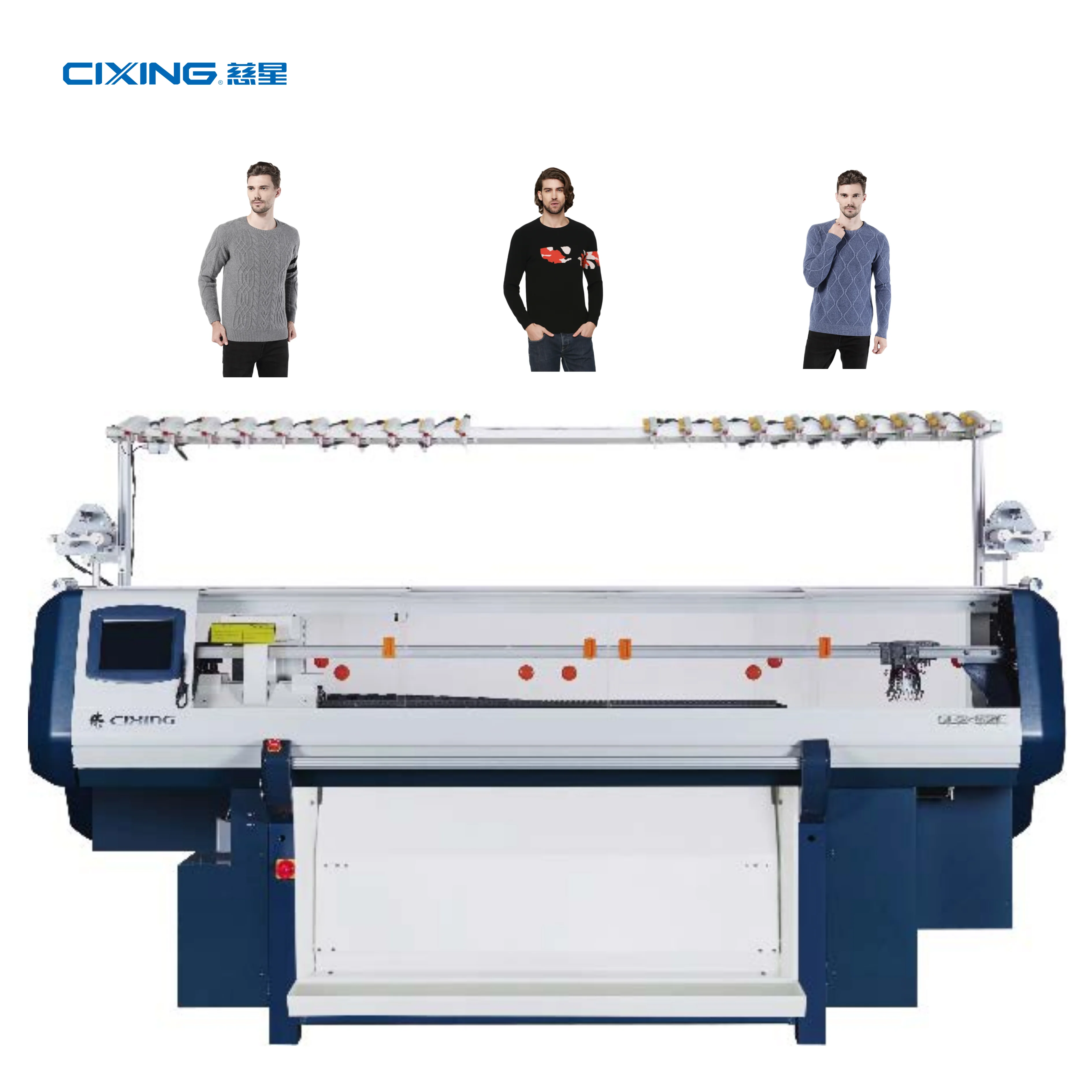 Steiger fully jacquard 3 systems 56 inch 16G computerized flat knitting machine