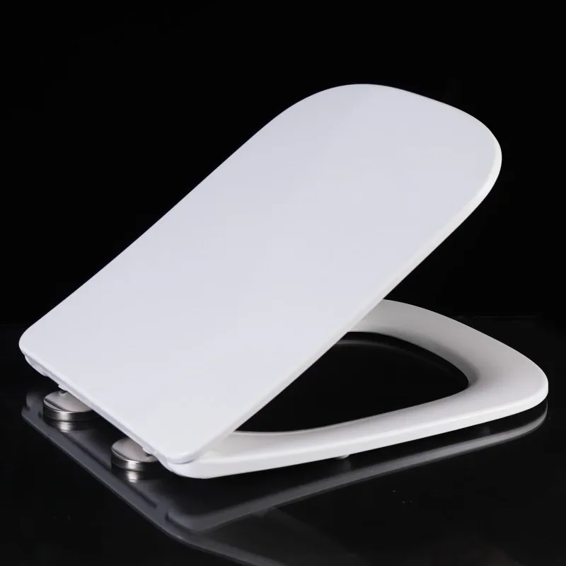 European hot sale urea resin ultrathin square shape soft close toilet seat cover lid