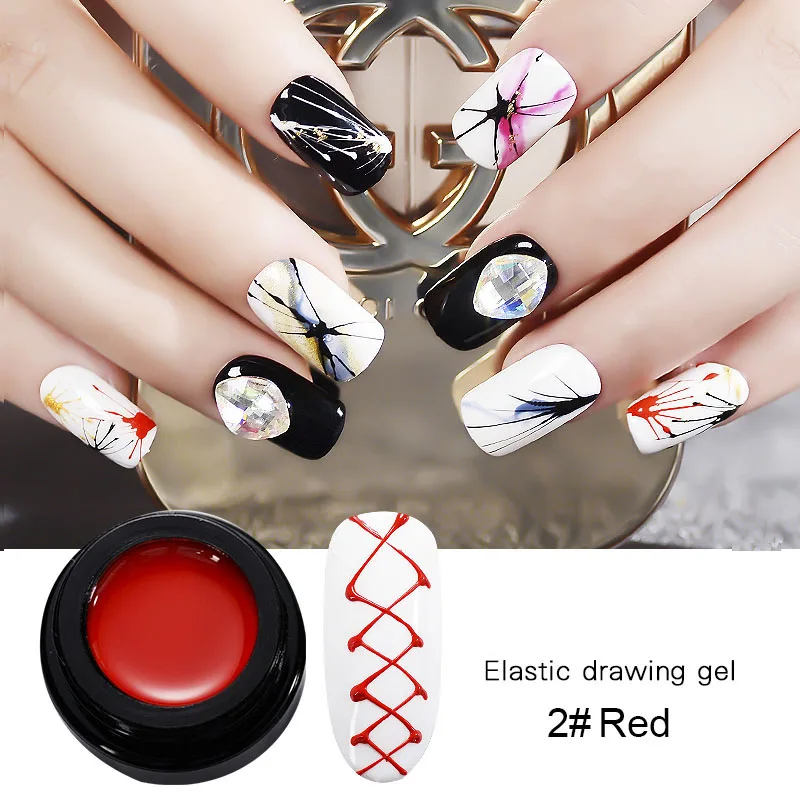 Nail art supplies oem custom logo gel nail painting draw line spider gel uv/led nail Drawing spider gel polish