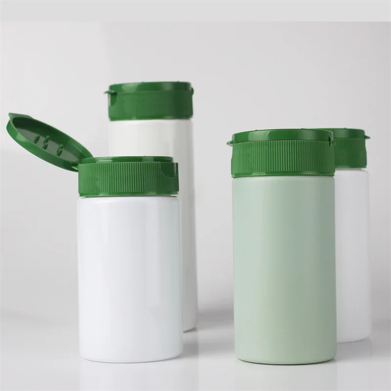 200g baby powder container white PET talcum powder bottles