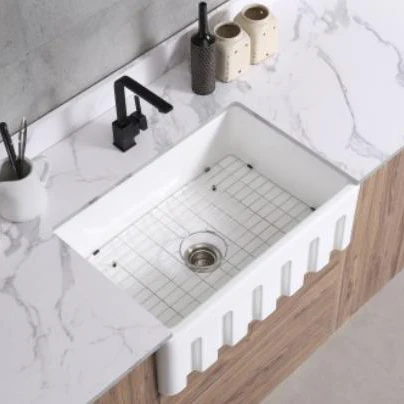 High quality low price modern white restaurant sinks ceramic apron farmhouse kitchen sink
