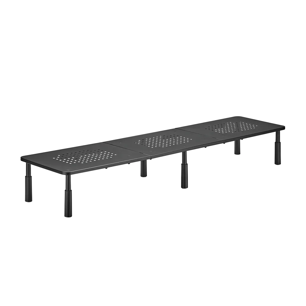 Customizable Office Use Plastic Ventilated Height Adjustable Monitor Laptop Riser Stand for Dual Monitors