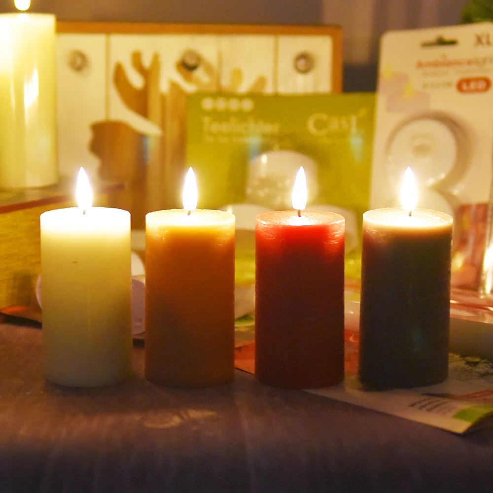 LED Flameless Candles Flackern Batteriebetriebene Elektrische Kerzen Mit Beweglichen Wick Dancing Flames Flat Led Candle