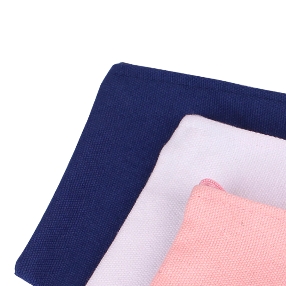 Custom Logo Printed Organic Small Cotton Canvas makeup bag