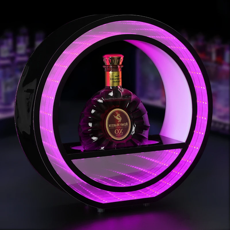 Bar Dispatch VIP Wine Bottle Service Acrylic Light Emitting Diode Hennessy XO Presenter LED Illusion Round Abyss Presenter