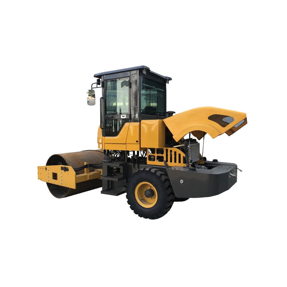 heavy duty long lifetime earth compactor machine hydraulic pump double drum soil asphalt road roller