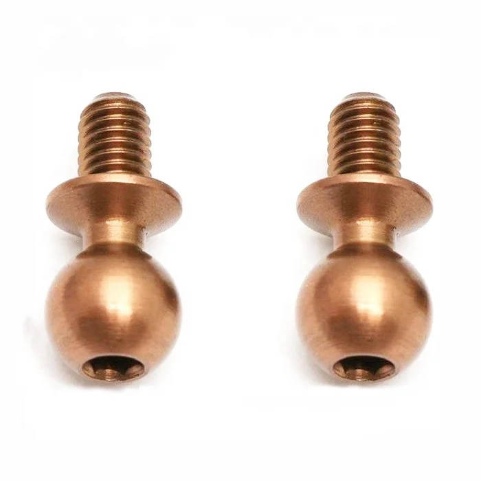 3d printer rapid prototyping industrial machine part threaded bung Ti-Nitride Heavy-Duty Ball Stud