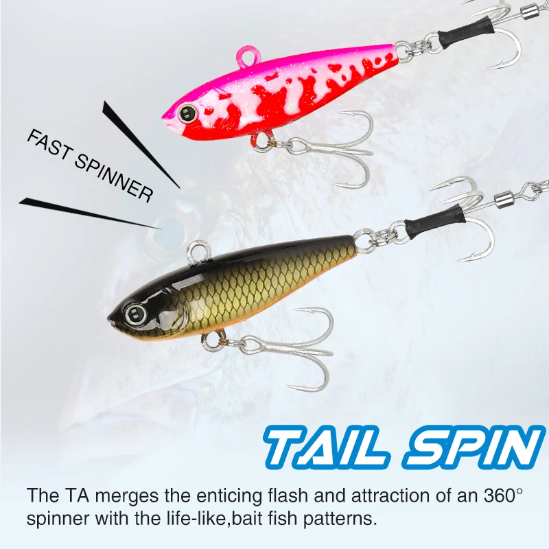 TSURINOYA Metal Spinner Bait Fishing Lure 24g 43mm TA Spoon Jig Head VIB Saltwater Sinking Seabass Mackerel Hard Bait
