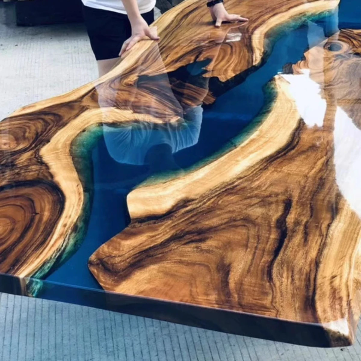 Favourite River wooden epoxy resin table dining Side Living Room with epoxy resin wood coffee table wood epoxy resin table top