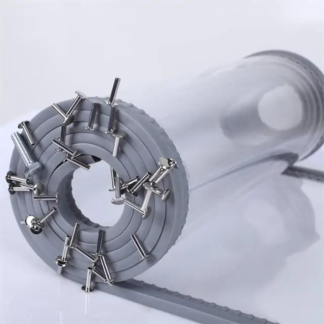 Fuxing 2019 Manufacturers Self-absorbing Clear Pvc Door Strips Pvc Magnetic Door Air Home Curtain