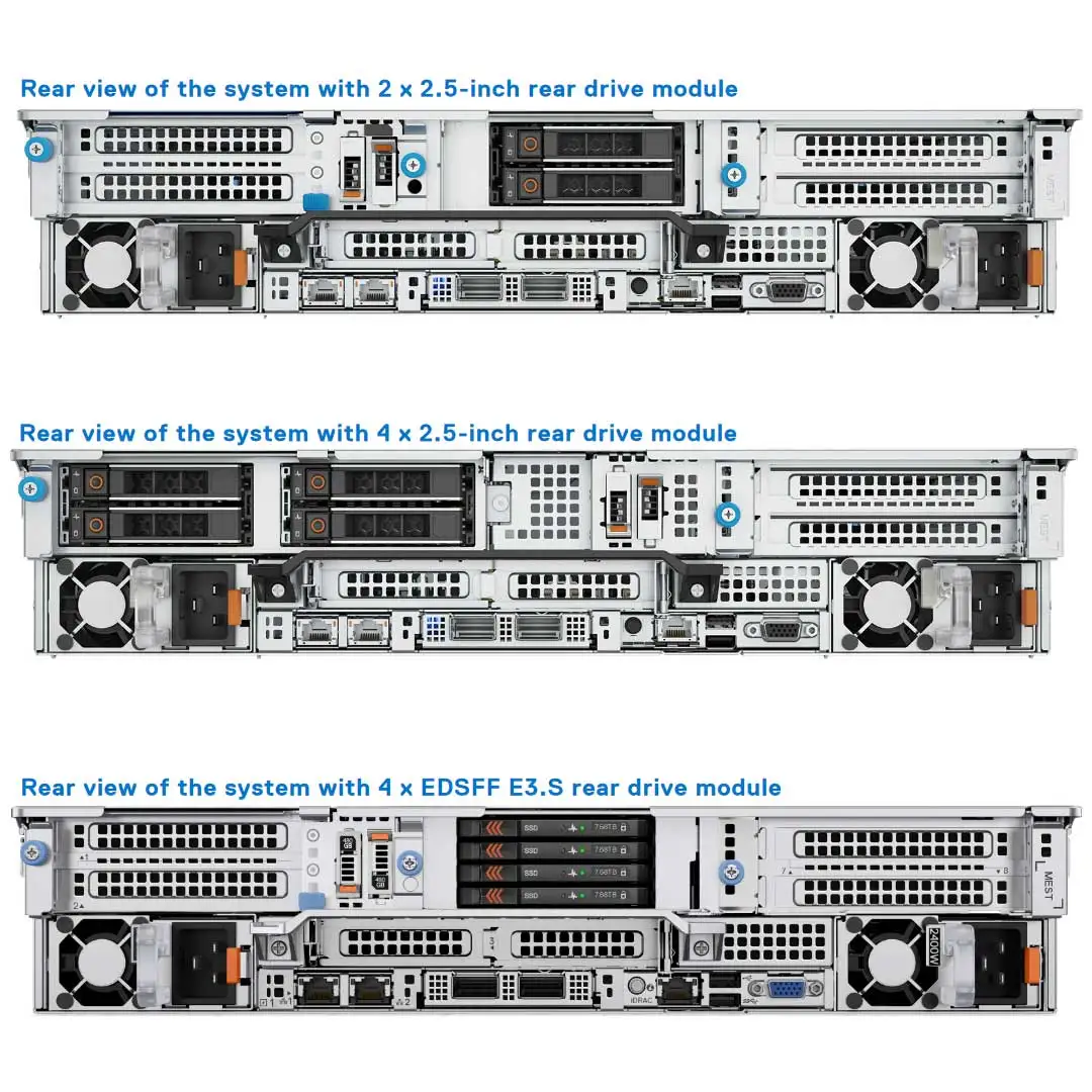 Серверное устройство Poweredge R760 мощный серверный компьютер Intel Xeon Масштабируемые процессоры 32 DDR5 RDIMMS Rack Server