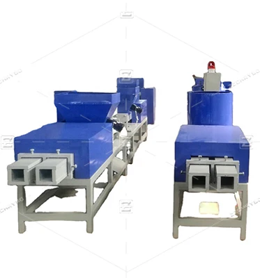 Good Quality Automatic Wood Pallet Block Making Line Sawdust Block Nailing Machine