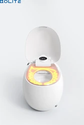 Shaped Water Closet One Piece Luxury Wc White Color Foot Flush Egg-Shaped Floor Mount Egg Shape Smart Toilet