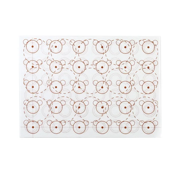 Hot Sale Double Size Usable Silicone Dough Macaroon Tray Oven Baking Fondant Pastry Mould Sheet Mat Pad for Kitchen
