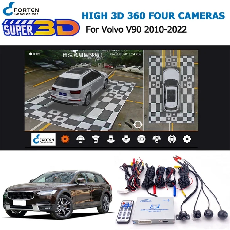 1080P 3D 360 панорамная камера Автомобильная система градусов вид с птичьих глаз