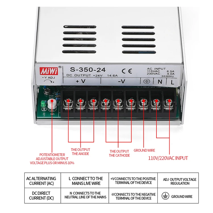 MiWi S-350-15 China Manufacture OEM SMPS 15v 350w led power supply