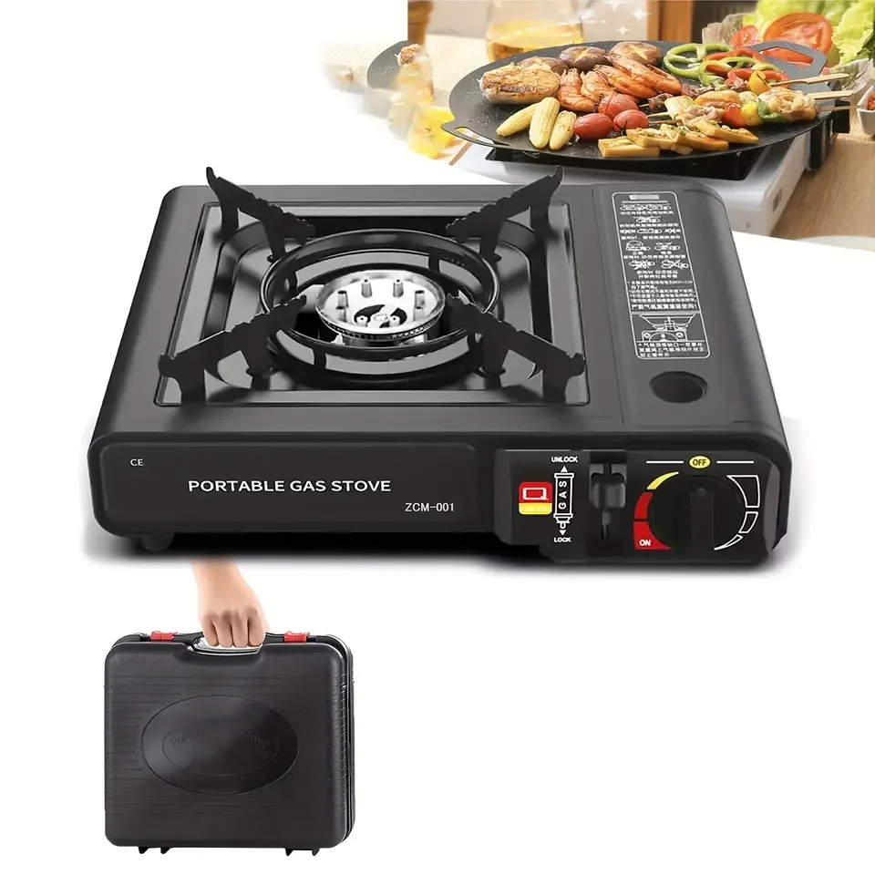 Commercial Portable Gas Stove Burner Mini Camp Stove Cooking Equipment Camping Hiking Fishing Picnic Bbq