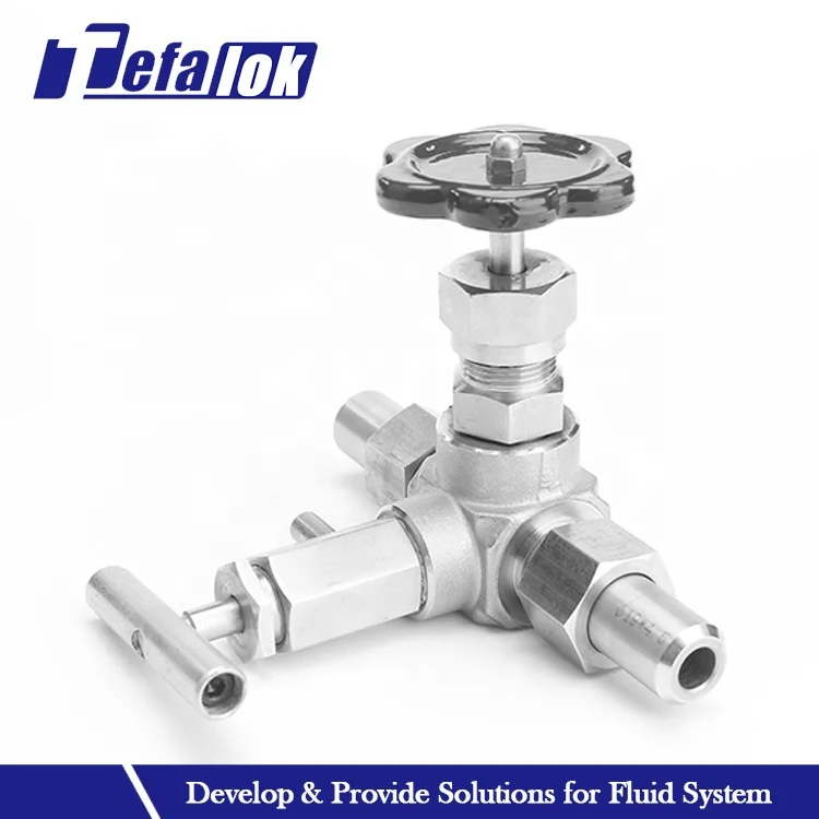 Stainless Steel Oxygen Sampling Needle Valves Metal Tube Hydraulic Instrument Sample Needle Valve