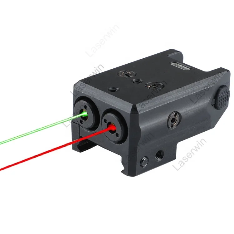 Sub-compact tactical dual laser Sight with Red green purple dot laser sight and green laser sight flashlight combo
