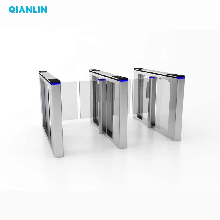 access control system glass door automatic full height flap turnstile / security speed turnstile