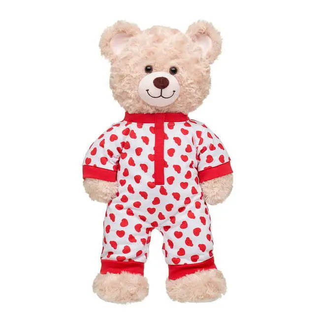 NEW Teddy Bear Valentine Sets Red Hearts Pajama Sleeper