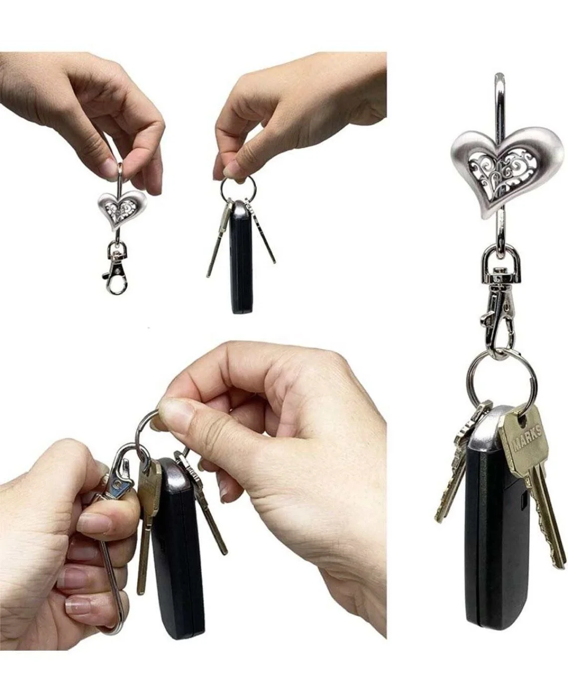 Heart Shaped Bag Hanger Key Finder