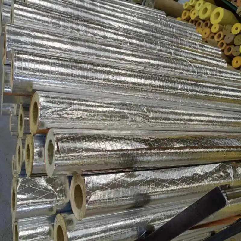 Thermal insulation high density rock wool Tube pipe  Section Mineral Wool for insulation applications price mineral wool