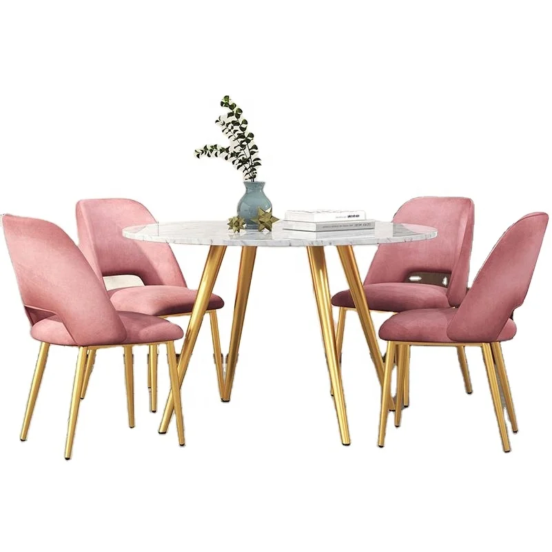 Nordic home leather dining chair modern style cafe metal leg italian designer dining chair luxury wedding guest chairs