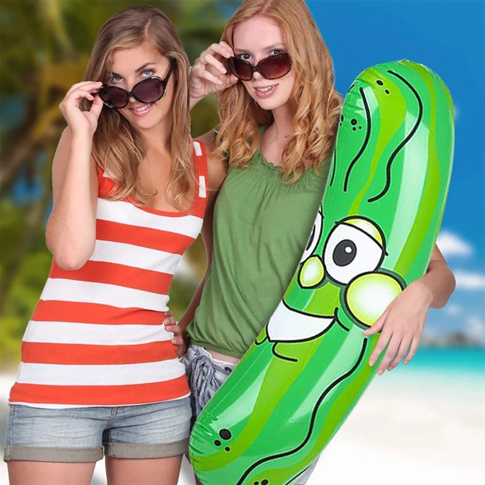 Factory 36 Inch Inflatable Pickle Model Large Pool Float Cucumber Water Toy Party Favor Fun Decoration