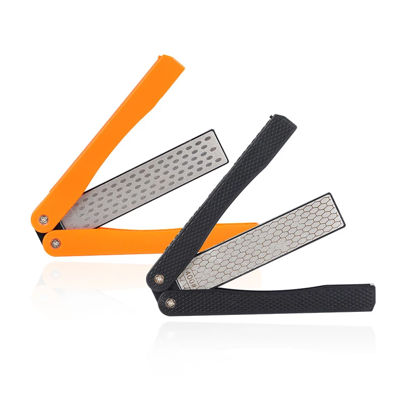 Factory Wholesale Double Side Diamond Hunting Knife Sharpener Outdoor Tools