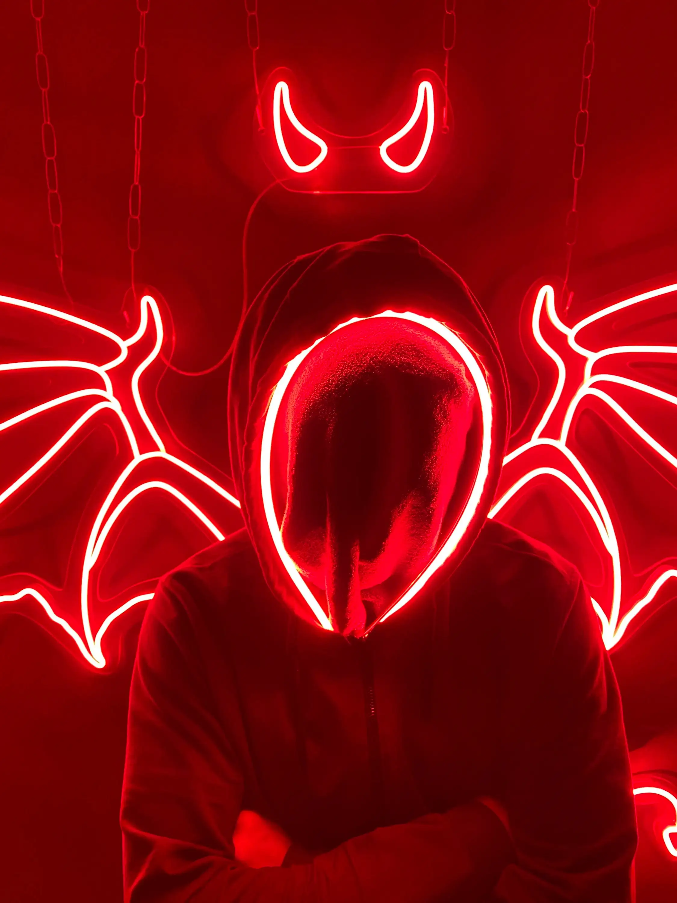 Devil Wings Neon Sign For Cosplay And Photo Halloween Angel Wings Demon Horns And Tail Custom Neon Sign Anime LED Neon Sign