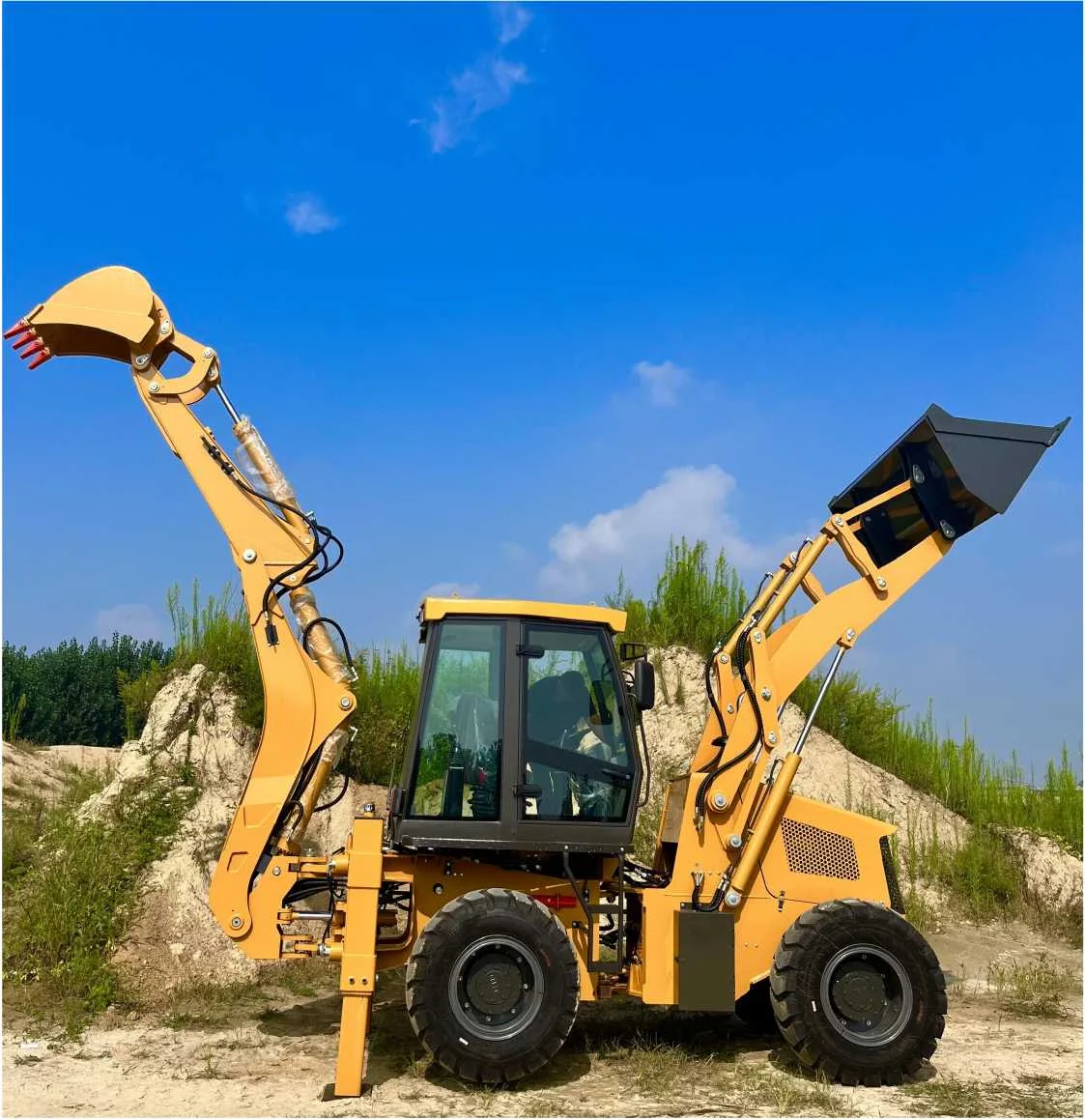 Cheap New Multi Function Backhoe Loader Retroexcavadora  Household Farms Wheel Excavator Used backhoe excavator loader