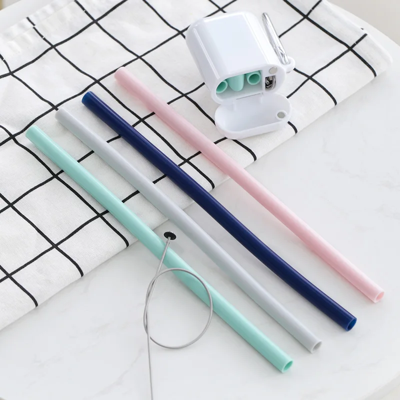 
Bpa free silicone foldable drinking straw reusable straw drinking straw reusable 