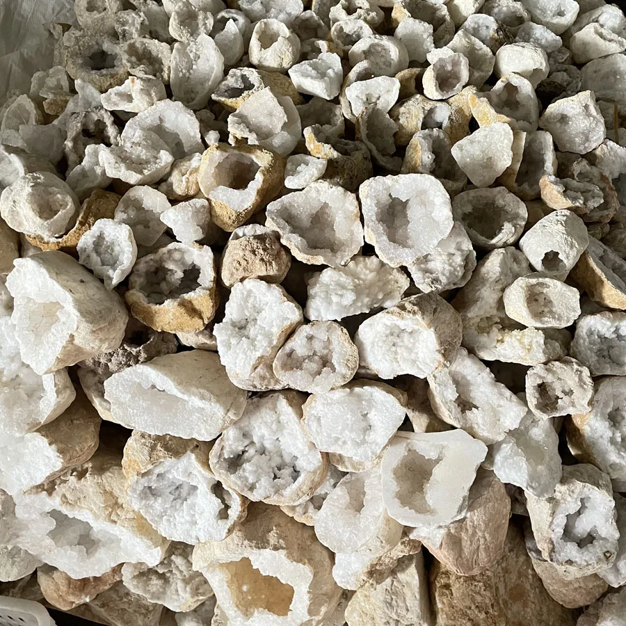 Unopened Agate Geode Mineral Specimen Rough Raw White Agate Geode