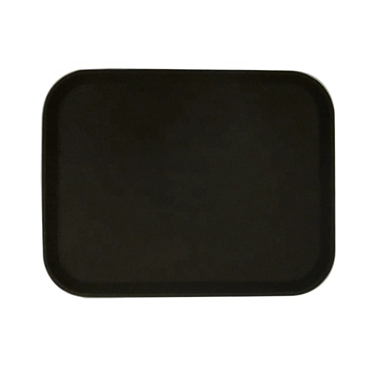 18*26inch nonslip rectangle  plastic tray large recycled plastic plates rubber serving tray for bar or restaurant&hotel supplies
