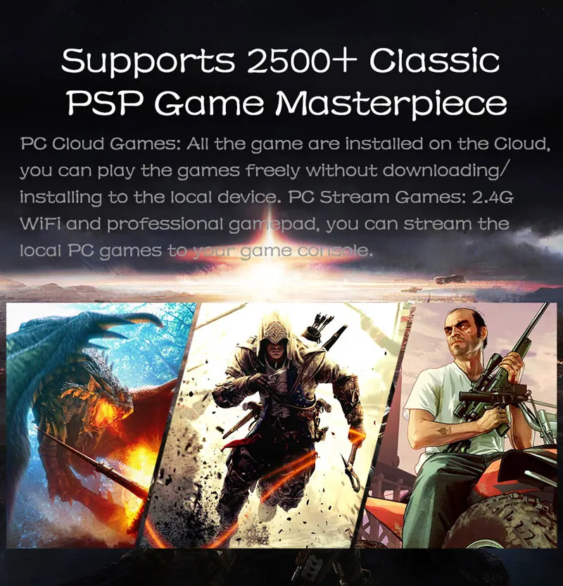 
Free Ship 7inch 10000mAh Arcade Joystick Controller for PC Phone with RAM4GB ROM64GB 4K Portable Video Game Console 