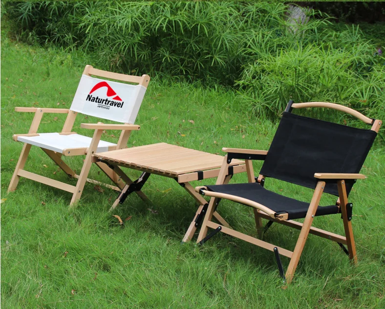 Naturtravel Coffee Garden Outdoor Camping Wood Beach Chair Pastoral Dinning Foldable Manufacturer Fishing Chair seat Furniture