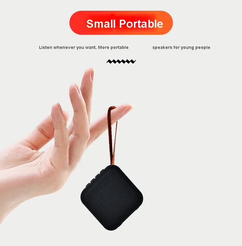T5 Wireless Speaker Music Portable Speakers Sound System Column Surround Stereo Outdoor Speaker Support FM TF Card