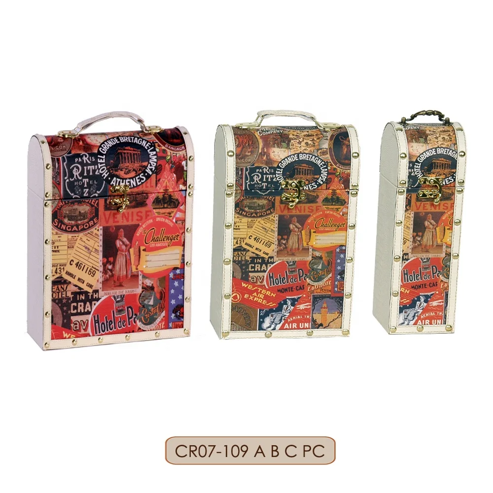 handmade 1 2 3 bottle gift packaging wooden wine box