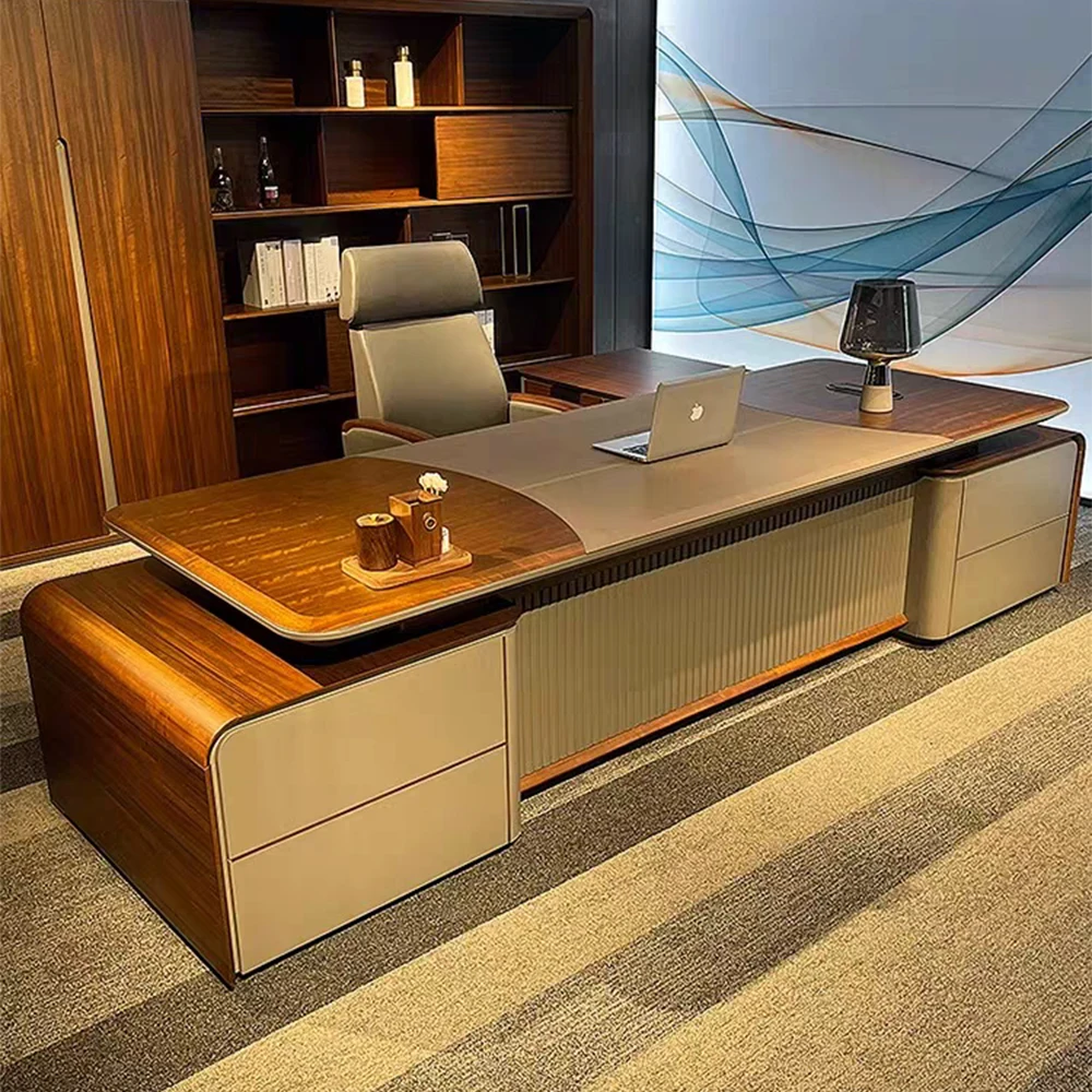 Light luxury modern high-grade chairman desk general manager office president desk manager desk